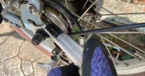 自転車の後輪ブレーキ異音修理（2026/03/22）